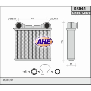 93945  HEATER MERCEDES GL320/GL450