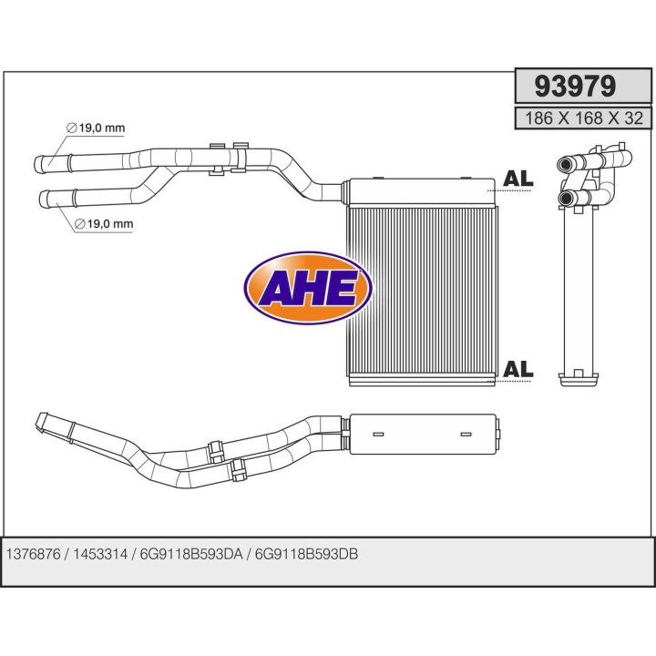 93979  HEATER FORD Galaxy III/Mondeo IV/S-Max  06-