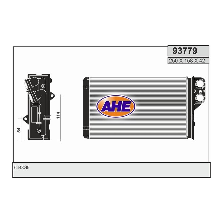 93779  HEATER CORE PSA 406/ 406 COUPE