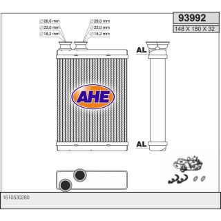 93992  HEATER PEUGEOT 308 II 09.13-