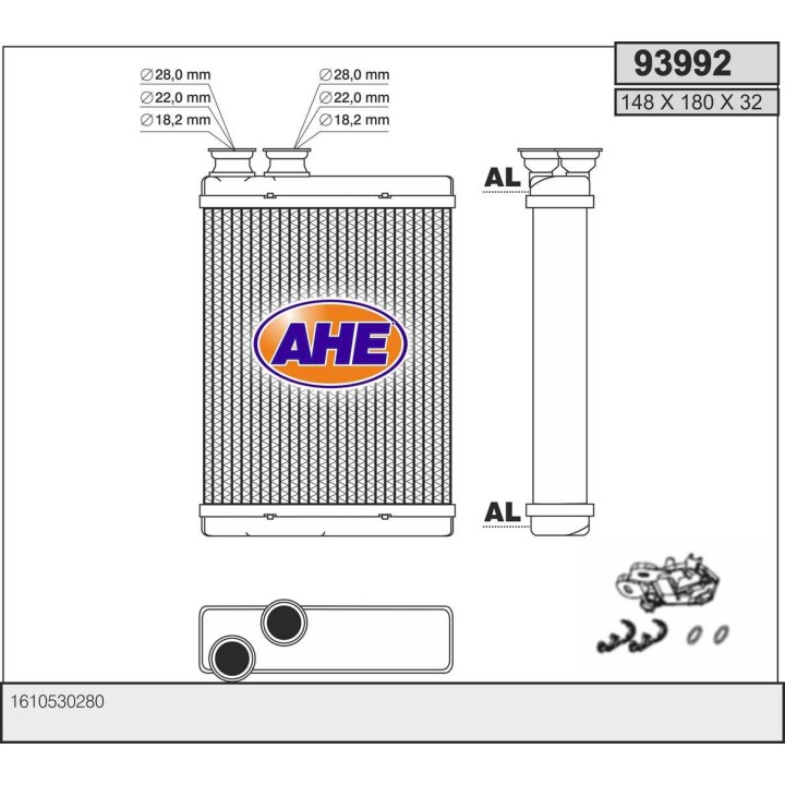 93992  HEATER PEUGEOT 308 II 09.13-