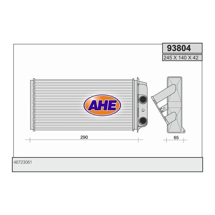 93804  HEATER CORE FIAT PALIO 01-