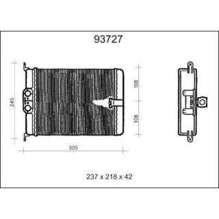 93727  HEATER CORE MB W140