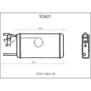 93601  HEATER CORE IVECO TURBOSTAR