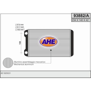 93882/A  HEATER AUDI A4 II / III Quattro ALL