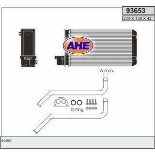 93653  HEATER CORE PSA 205 I/II/309 I