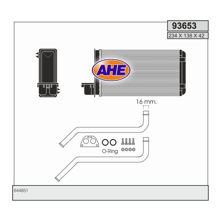 93653  HEATER CORE PSA 205 I/II/309 I