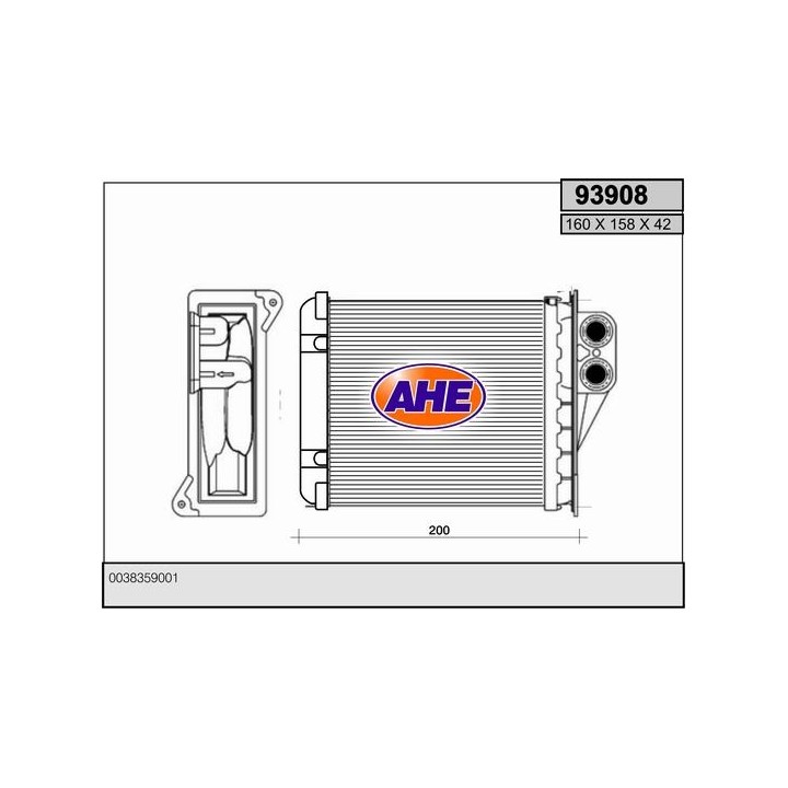 93908  HEATER CORE MERCEDES SPRINTER II