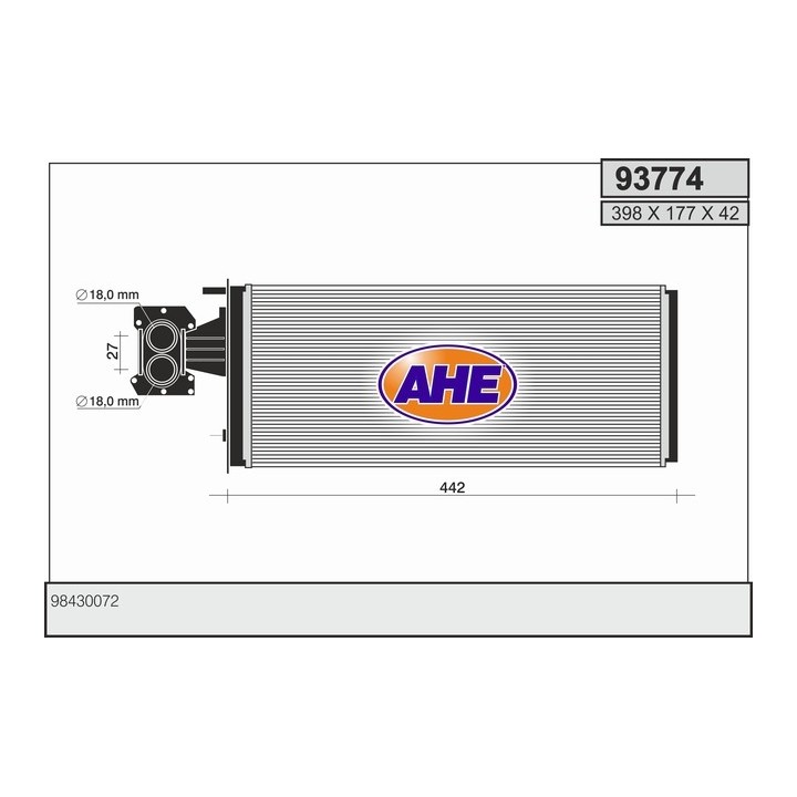 93774  HEATER CORE IVECO EUROSTAR/TECH/TRACKER