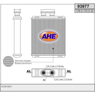 93977  HEATER VOLKSWAGEN Polo V 1.6/1.8   06.14-