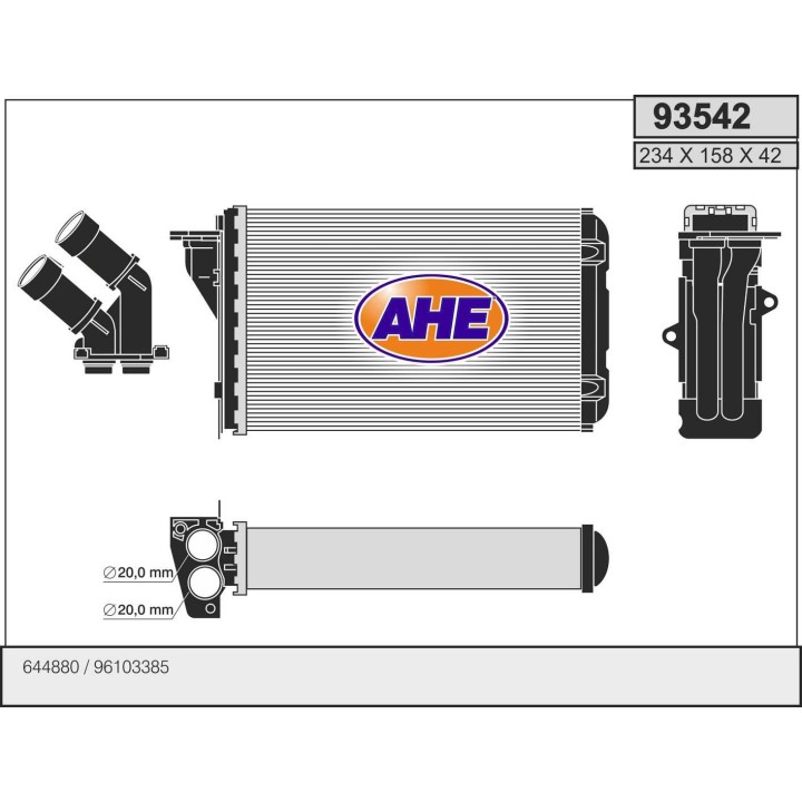 93542  CALEFACTOR PEUGEOT 306