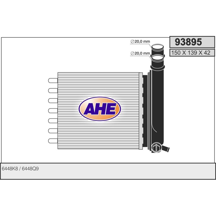 93895  HEATER CORE CITROEN JUMPY 01.07 -