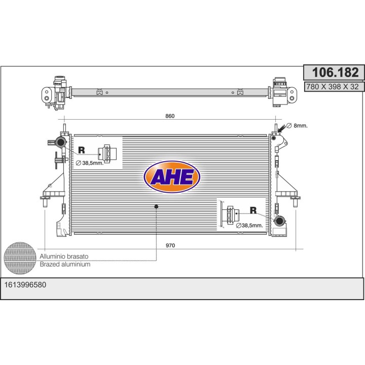 106182  RAD CITROEN/PEUGEOT Jumper/Relay/Boxer2.0BlueHDI