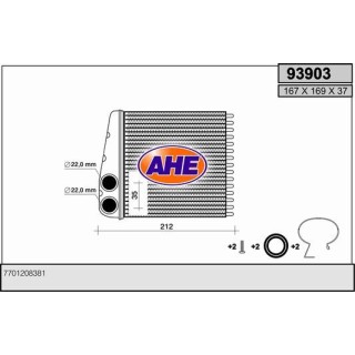93903  HEATER CORE NISSAN MICRA K12 01.03 -