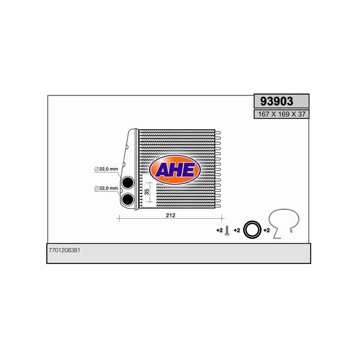 93903  HEATER CORE NISSAN MICRA K12 01.03 -