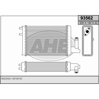 93562  HEATER ALFA ROMEO Alfetta 1.6/1.8/2.0