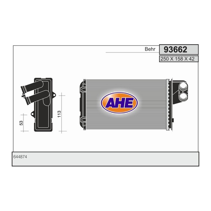 93662  HEATER CORE PSA 405 II