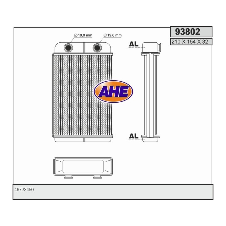 93802  HEATER CORE FIAT STILO 01-