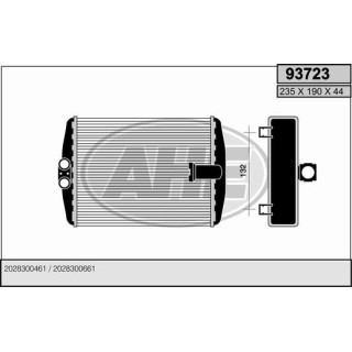 93723  HEATER CORE MB W202/210/R170