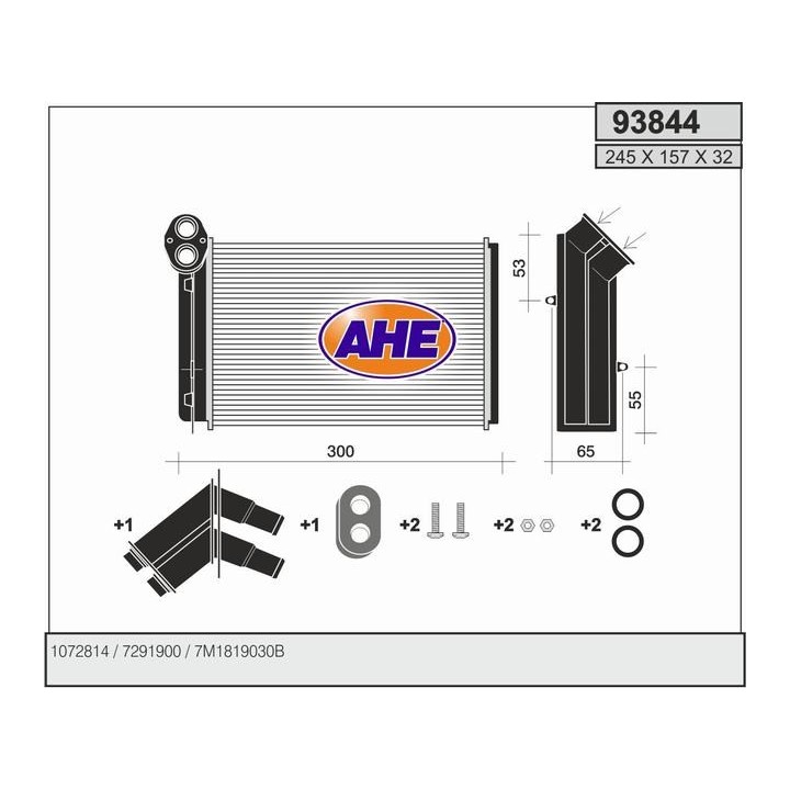 93844  HEATER CORE FORD GALAXY LL / VW SHARAN LL
