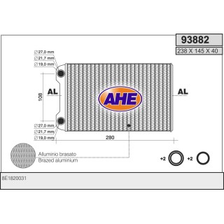 93882  HEATER CORE AUDI A4