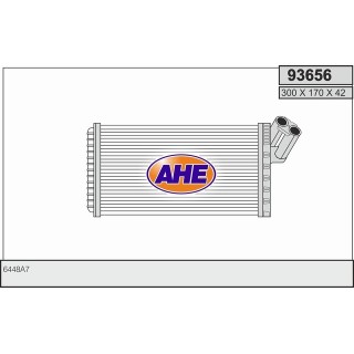 93656  HEATER CORE PSA FIAT 806/EVASION/ULYSSE/ZETA...