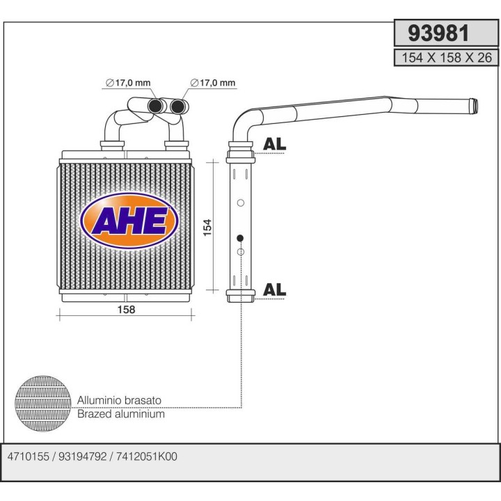 93981  HEATER OPEL Agila B/Splash 09.07-
