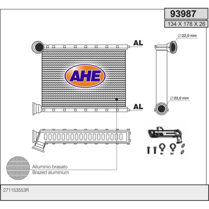 93987  HEATER DACIA/RENAULT Logan II/Sandero/Clio IV 12-