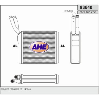 93640  HEATER CORE OPEL FRONTERA