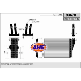 93678  HEATER CORE RENAULT ESPACE III