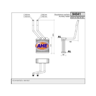 94041  Riscaldatore Ausiliario / Auxiliary heater FORD Tr