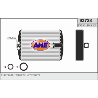 93728  HEATER CORE MB W208