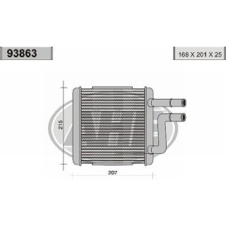 93863  HEATER CORE DAEWOO TACUMA 00-