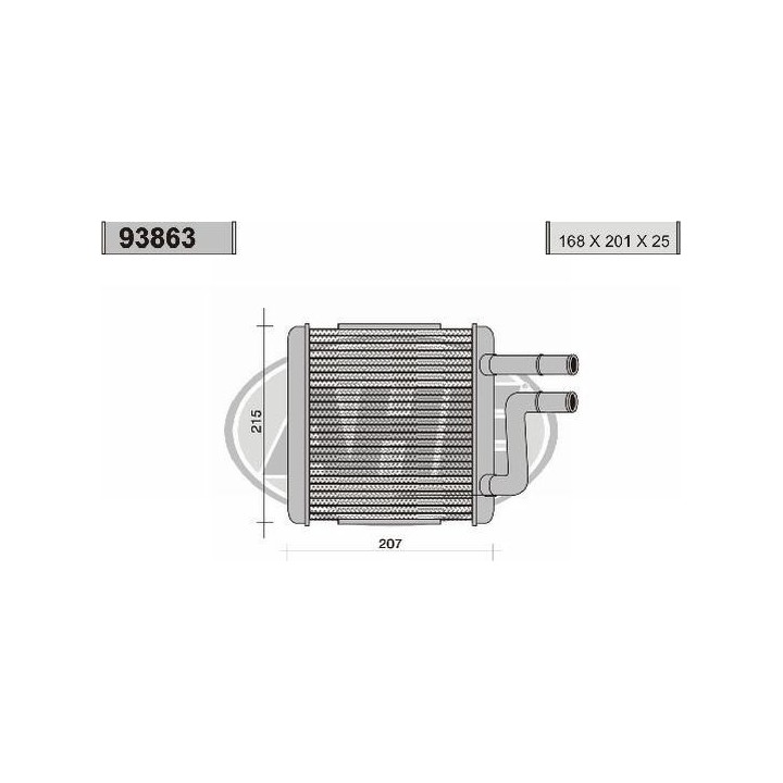 93863  HEATER CORE DAEWOO TACUMA 00-