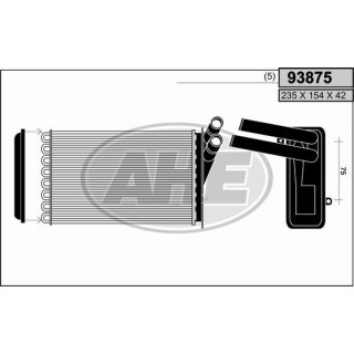 93875  HEATER CORE AUDI A4 / VW PASSAT / SKODA SUPERB