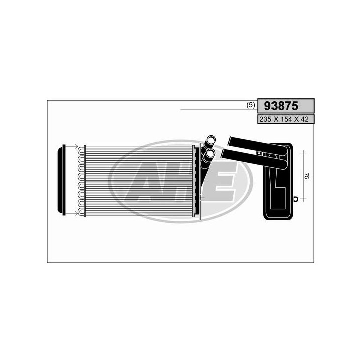 93875  HEATER CORE AUDI A4 / VW PASSAT / SKODA SUPERB