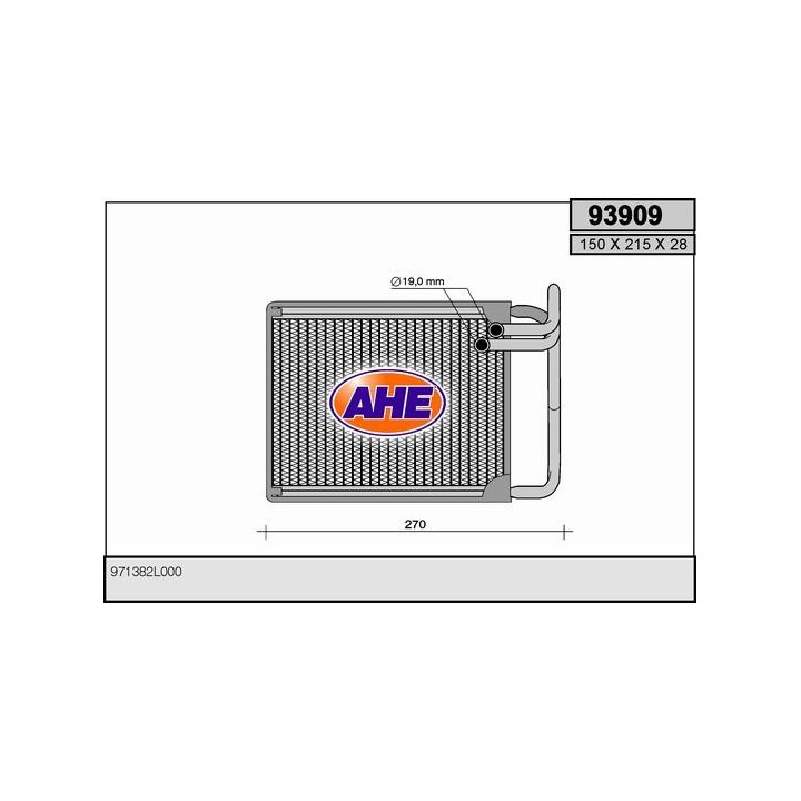 93909  HEATER CORE HYUNDAI I30