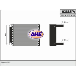 93885/A  HEATER CORE MERCEDES SPRINTER