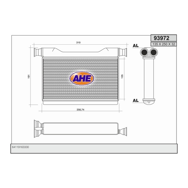93972  HEATER BMW Serie 5 (F10/F11) 03.10-