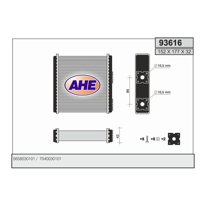 93616  HEATER CORE NISSAN MICRA/PRIMERA