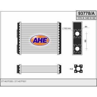93778/A  HEATER  NISSAN Terrano II 2.4 i - 2.7 TD