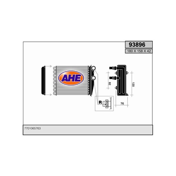93896  HEATER CORE RENAULT TRAFIC 08.06 - 