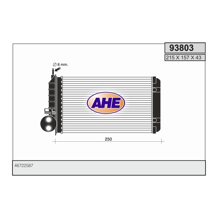 93803  HEATER CORE FIAT SEICENTO 98-