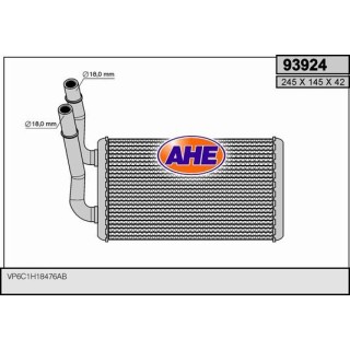 93924  HEATER CORE FORD TRANSIT VII - AC
