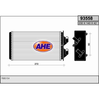 93558  HEATER CORE FIAT CINQUECENTO