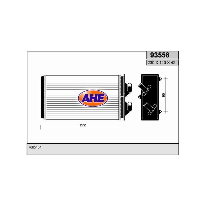 93558  HEATER CORE FIAT CINQUECENTO