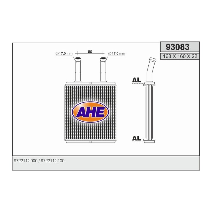 93083  HEATER CORE HYUNDAI GETZ