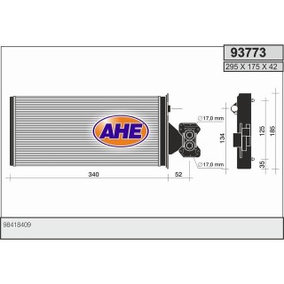 93773  HEATER CORE IVECO EUROCARGO