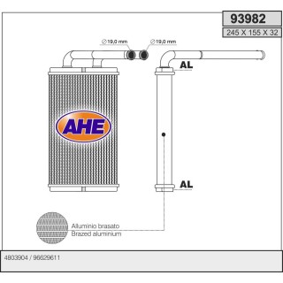 93982  HEATER CHEVROLET/OPEL Captiva-Antara 05.06-
