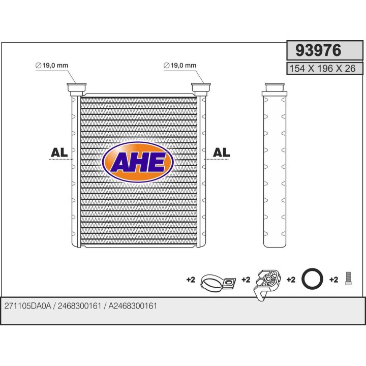 93976  HEATER INFINITY/MERCEDES Q30/ A W176/B W246/CLA 11